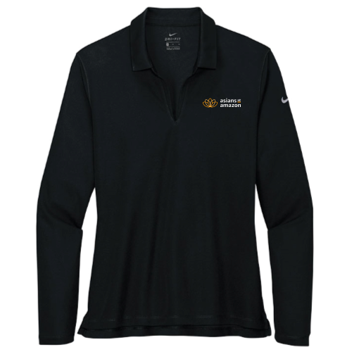 Asians at Amazon - Nike Ladies Dri-FIT Micro Pique 2.0 Long Sleeve Polo