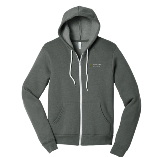 Mental Health and Wellbeing -Unisex Sponge Fleece Zip Up
