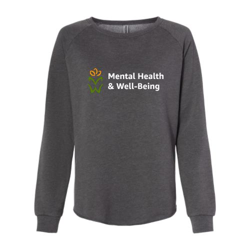 Mental Health and Wellbeing - Women's California Wave Wash Crewneck Sweatshirt