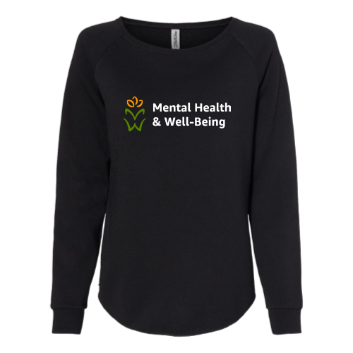 Mental Health and Wellbeing - Women's California Wave Wash Crewneck Sweatshirt
