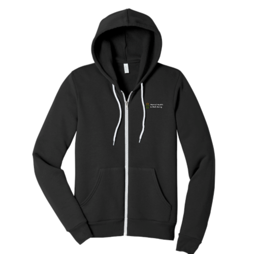 Mental Health and Wellbeing -Unisex Sponge Fleece Zip Up