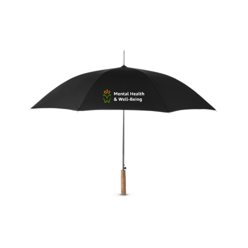 Mental Health and Wellbeing - Wood Handle Stick Umbrella