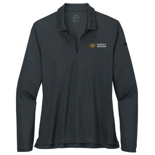 Asians at Amazon - Nike Ladies Dri-FIT Micro Pique 2.0 Long Sleeve Polo