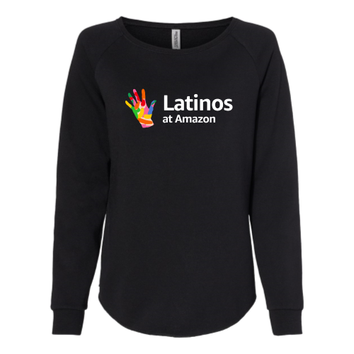 Latinos at Amazon - Women's California Wave Wash Crewneck Sweatshirt