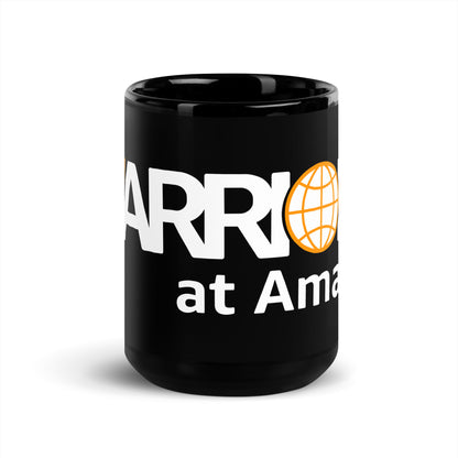 UK/EU - Warriors at Amazon Black Glossy Mug
